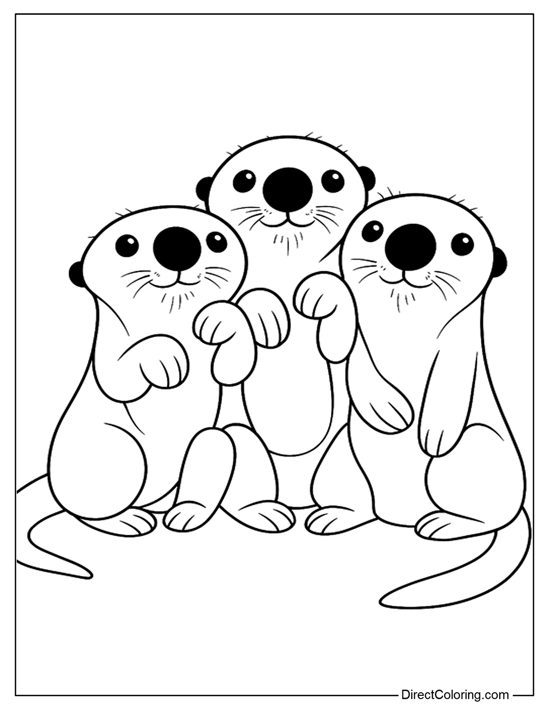 Sea Otters Coloring Page Finding Dory